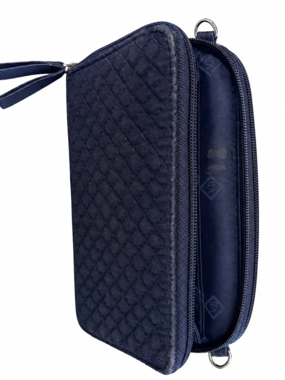 Vera Bradley Navy Quilted Organizer Wallet Clutch Phone Wristlet